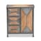 Baxton Studio Laurel Rustic Antique Grey Metal and Whitewashed Oak Brown Wood 3-Drawer Accent Storage Cabinet 182-11737-Zoro - alternate 6